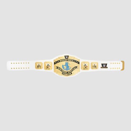 white intercontinental championship belt 2014 full view