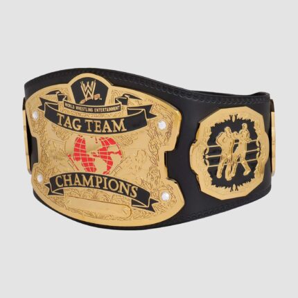 wwe raw ruthless aggression world tag team championship replica title belt left side view